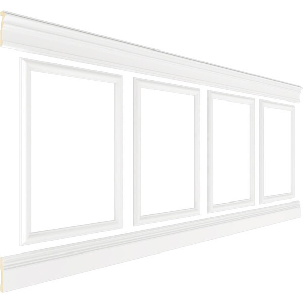 Ekena Millwork Wainscot Paneling Kit, Urethane, 94-1/2 in L, Factory Primed - WPKUSQ031P040