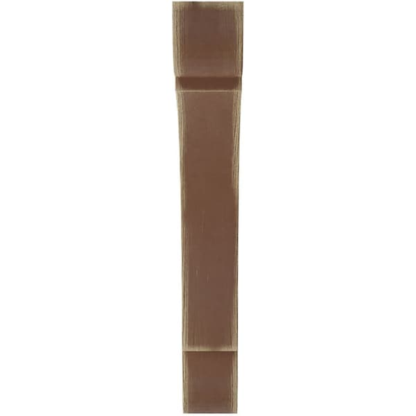 Ekena Millwork 1 3/4"W x 12"D x 12"H Extra Large Olympic Wood Vintage Decor Bracket, Weathered Brown - BKTWD01X12X12OLBR
