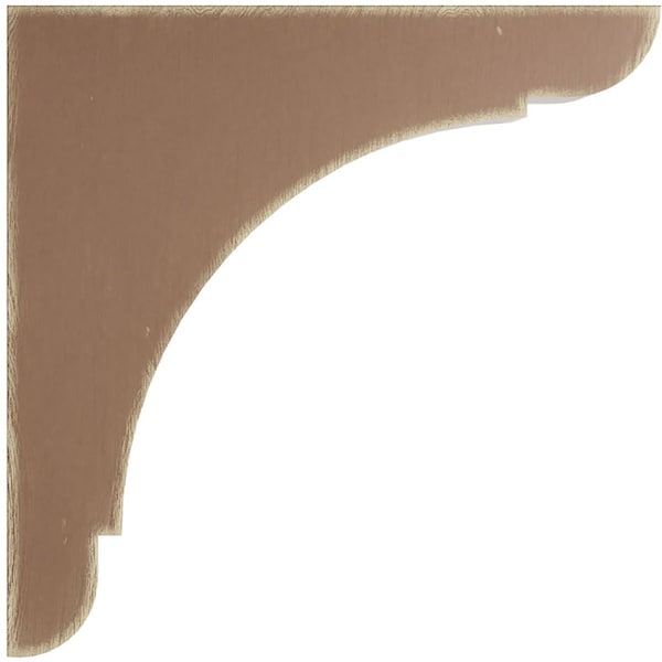 Ekena Millwork 1 3/4"W x 12"D x 12"H Extra Large Olympic Wood Vintage Decor Bracket, Weathered Brown - BKTWD01X12X12OLBR