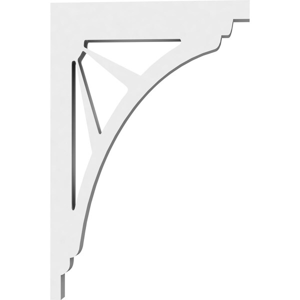 Ekena Millwork Stanford Architectural Grade PVC Bracket, 5/8"W X 4"D X 6"H - BKTP01X04X06ST