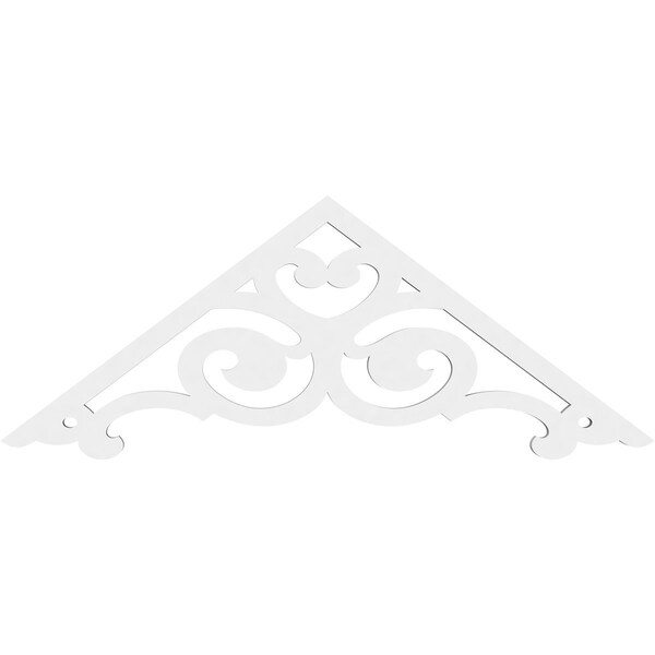 Ekena Millwork Pitch Hurley Architectural Grade PVC Gable Pediment, 36"W x 13 1/2"H x 1"P (9/12) - GPP036X014X100HUR