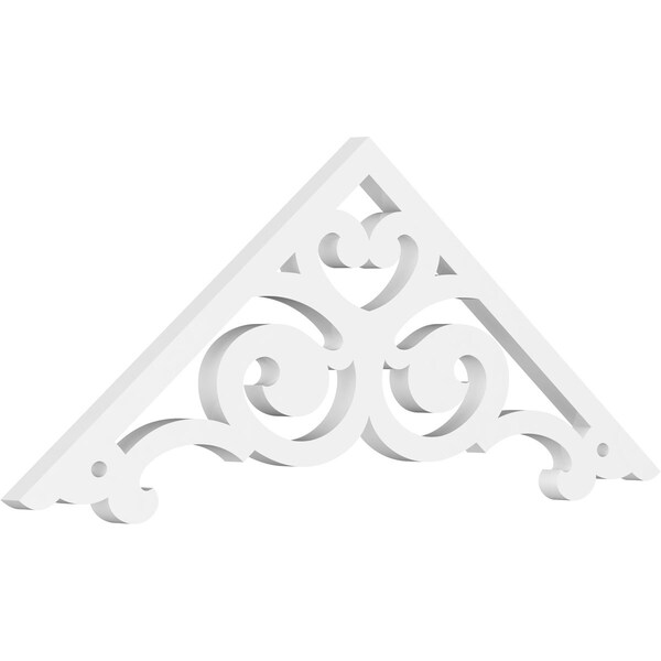 Ekena Millwork Pitch Hurley Architectural Grade PVC Gable Pediment, 36"W x 13 1/2"H x 1"P (9/12) - GPP036X014X100HUR