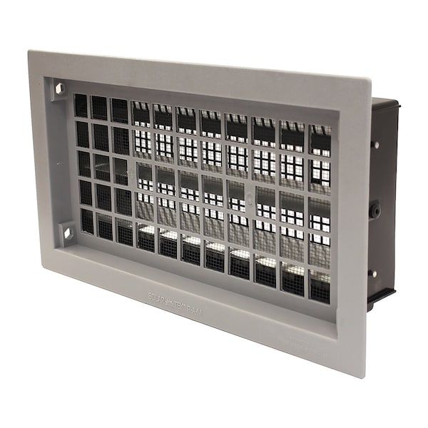 Air Vent Air Vent 8 in. H X 16 in. W Gray Plastic Automatic Foundation Vent - RAGR