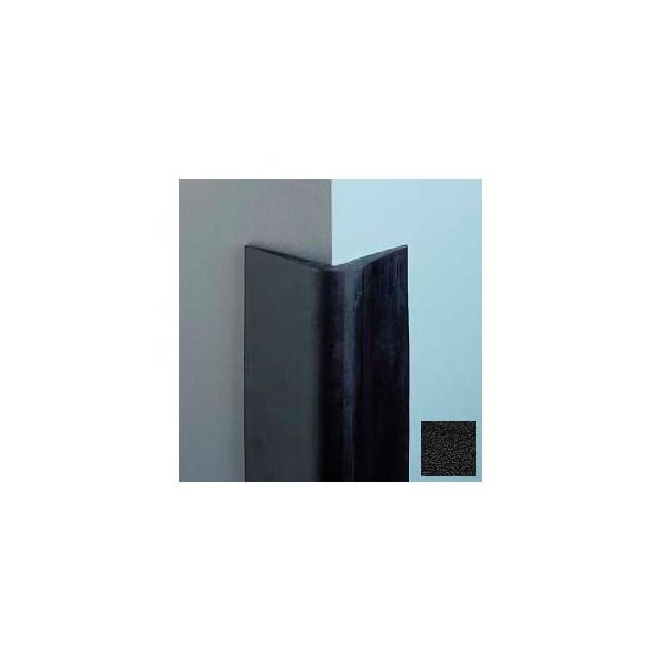 Pawling Black Sbr Rubber Corner Guard, 4" Wings, 8'H, Black, Sbr Rubber - CG-2-8-1