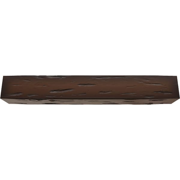 Ekena Millwork 3-Sided (U-beam) Pecky Cypress Endurathane Faux Wood Ceiling Beam, Premium Mahogany, 4"Wx4"H x24'L - BMPC3C0040X040X288ZM