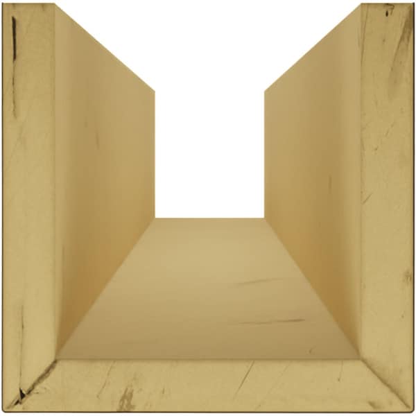 Ekena Millwork 3-Sided (U-beam) Knotty Pine Endurathane Faux Wood Ceiling Beam, Premium Aged, 4"W x 6"H  x 20'L - BMKP3C0040X060X240ZD