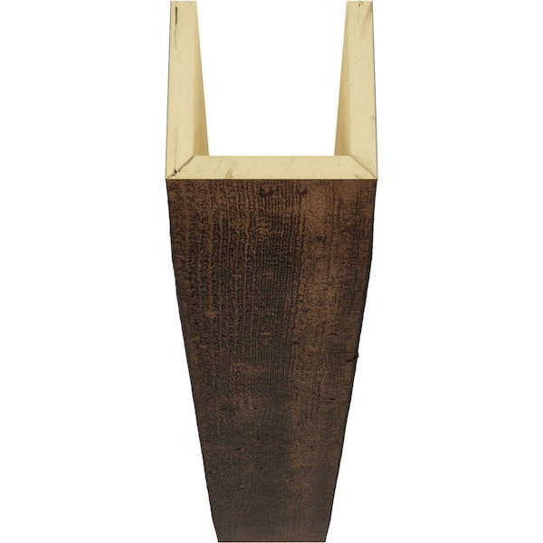 Ekena Millwork 3-Sided (U-beam) Rough Sawn Endurathane Faux Wood Ceiling Beam, Premium Aged, 4"W x 4"H  x 8'L - BMRS3C0040X040X096ZD