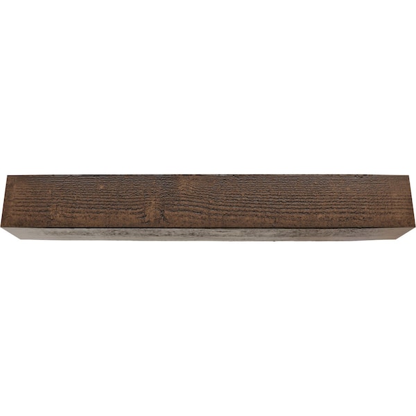 Ekena Millwork 3-Sided (U-beam) Rough Sawn Endurathane Faux Wood Ceiling Beam, Premium Aged, 4"W x 4"H  x 8'L - BMRS3C0040X040X096ZD