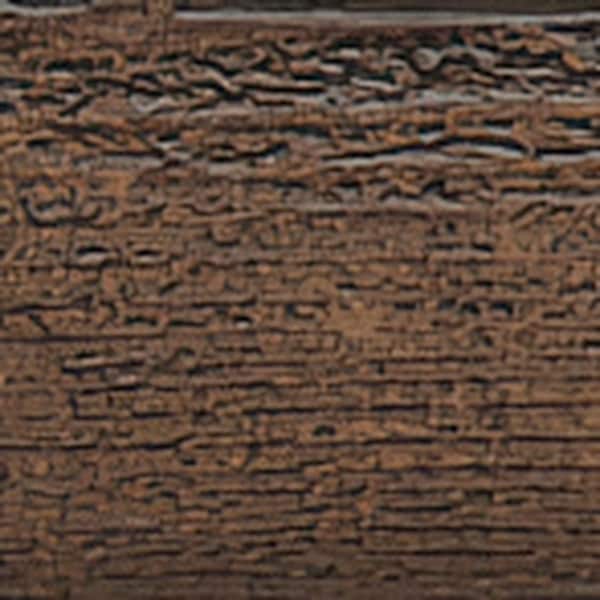 Ekena Millwork 3-Sided (U-beam) Rough Sawn Endurathane Faux Wood Ceiling Beam, Premium Aged, 4"W x 4"H  x 8'L - BMRS3C0040X040X096ZD