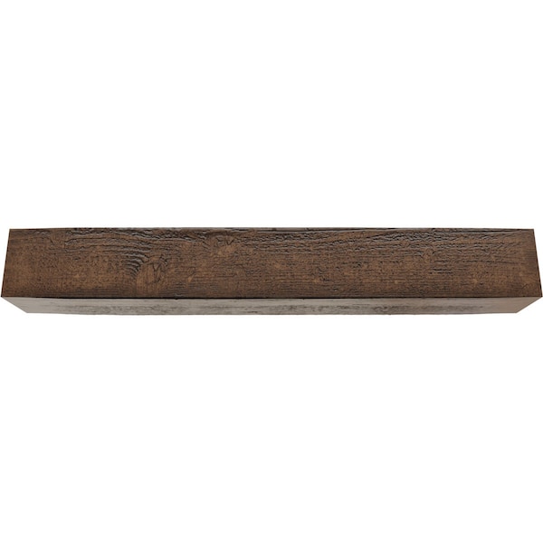 Ekena Millwork 3-Sided (U-beam) Rough Sawn Endurathane Faux Wood Ceiling Beam, Premium Aged, 4"W x 4"H  x 8'L - BMRS3C0040X040X096ZD