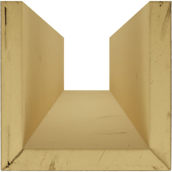 Ekena Millwork 3-Sided (U-beam) Rough Sawn Endurathane Faux Wood Ceiling Beam, Premium Aged, 4"W x 4"H  x 8'L - BMRS3C0040X040X096ZD