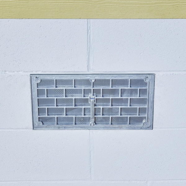 Gaf Master Flow Grill Style 16 in. x 8 in. Mill Aluminum Foundation Vent - LW1