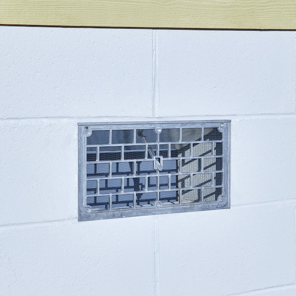 Gaf Master Flow Grill Style 16 in. x 8 in. Mill Aluminum Foundation Vent - LW1