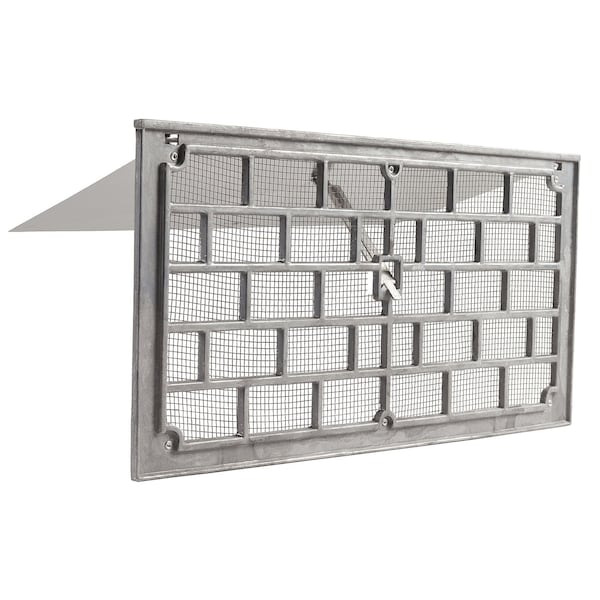 Gaf Master Flow Grill Style 16 in. x 8 in. Mill Aluminum Foundation Vent - LW1