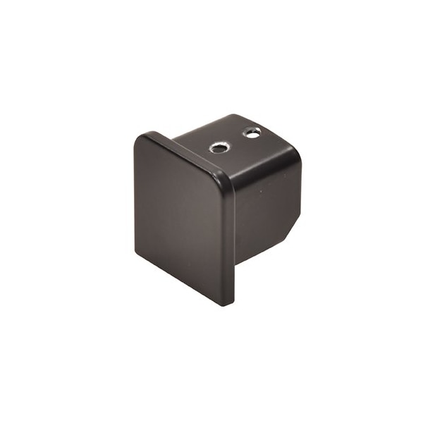 Cr Laurence Matte Black L10 Series End Cap for 21.52 mm U-Channel Cap Railing - L10ECMBL