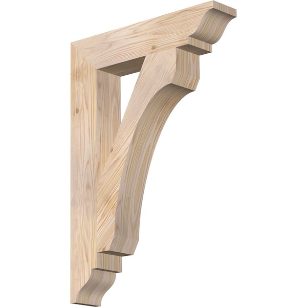 Ekena Millwork Legacy Traditional Smooth Bracket, Douglas Fir, 3 1/2"W x 18"D x 26"H - BKT04X18X26LEC01SDF