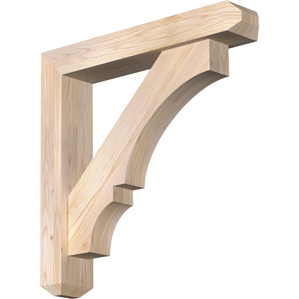 Ekena Millwork Balboa Craftsman Smooth Bracket w/ Offset Brace, Douglas Fir, 5 1/2"W x 30"D x 30"H - BKT0604X30X30BOA04SDF