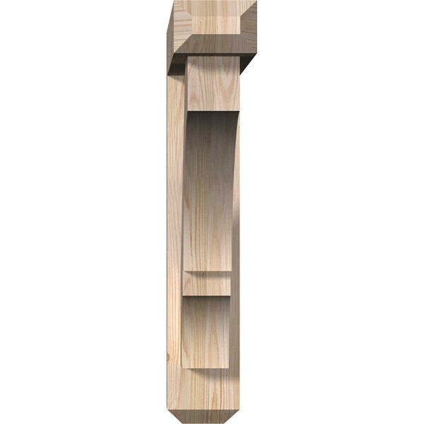 Ekena Millwork Balboa Craftsman Smooth Bracket w/ Offset Brace, Douglas Fir, 5 1/2"W x 30"D x 30"H - BKT0604X30X30BOA04SDF