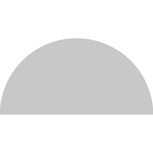 Ekena Millwork Half Round Sunburst Architectural Grade PVC Pediment, 24"W x 12"H x 2"P - PEDPS024X120HRO01