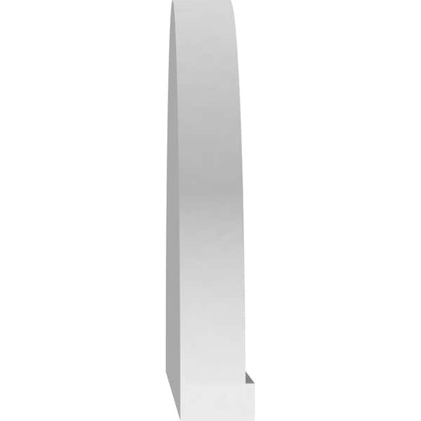 Ekena Millwork Half Round Sunburst Architectural Grade PVC Pediment, 24"W x 12"H x 2"P - PEDPS024X120HRO01