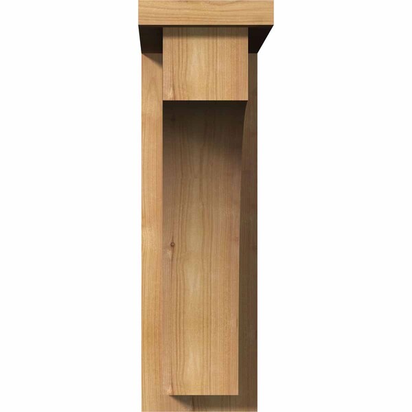 Ekena Millwork Huntington Smooth Corbel w/Backplate, Western Red Cedar, 5 1/2"W x 14"D x 18"H - COR06X14X18HUN01SWR
