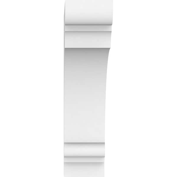 Ekena Millwork Standard Hughes Architectural Grade PVC Bracket, 2"W x 8"D x 8"H - BKTP02X08X08HUG