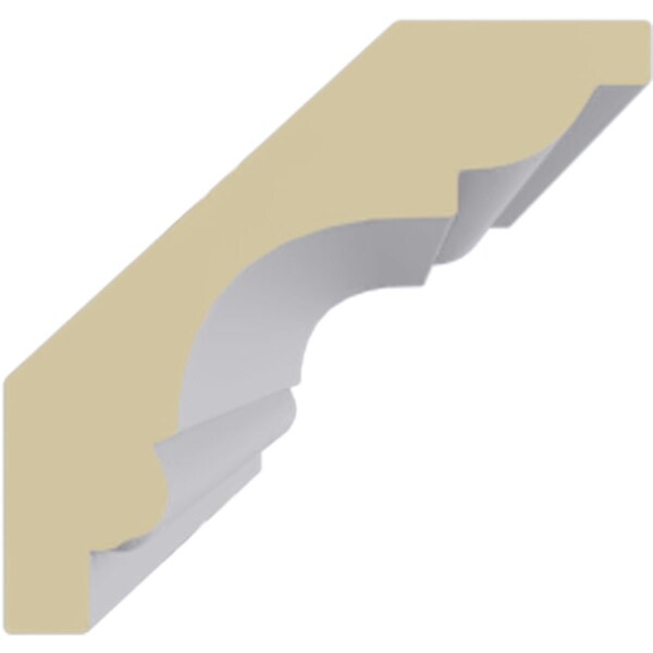 Ekena Millwork 2 1/4"H x 2 3/8"P x 3 1/4"F x 94 1/2"L, (1/2" Repeat) Edinburgh Roped Crown Moulding - MLD02X02X03ED