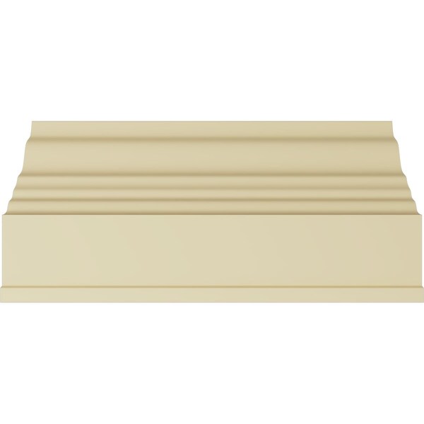 Ekena Millwork Crown Fascia Moulding, Polyurethane, 96 in L, 12-1/8 in H, Factory Primed - MLD12X07X14FA