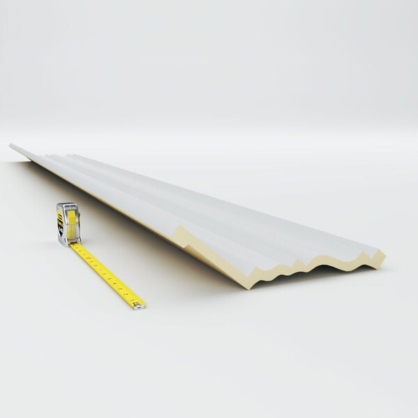 Ekena Millwork Crown Fascia Moulding, Polyurethane, 96 in L, 12-1/8 in H, Factory Primed - MLD12X07X14FA