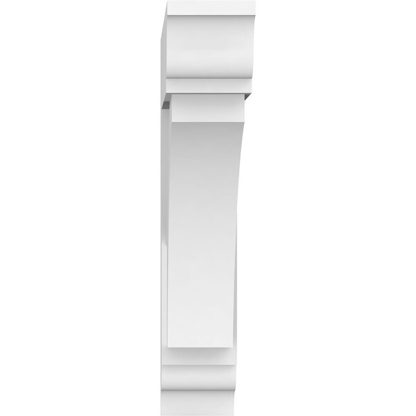 Ekena Millwork Standard Thorton Architectural Grade PVC Bracket with Traditional Ends, 3"W x 18"D x 18"H - BKTP03X18X18THR01