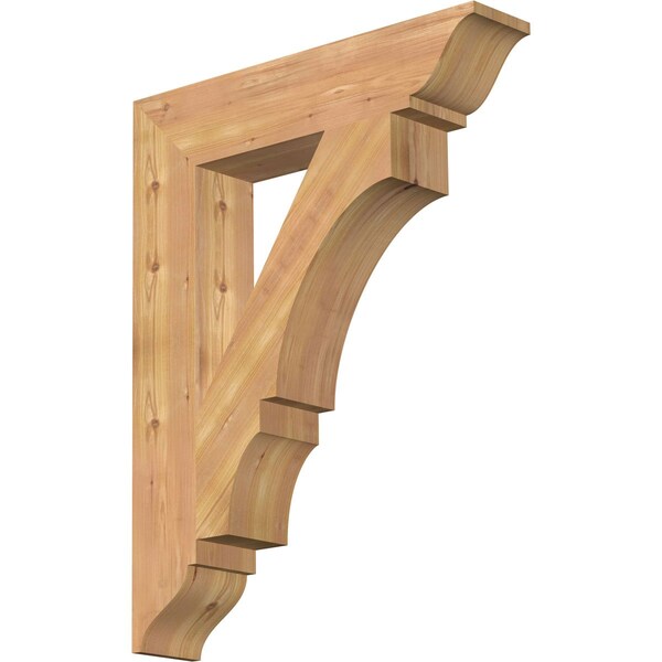 Ekena Millwork Balboa Traditional Smooth Bracket, Western Red Cedar, 5 1/2"W x 28"D x 36"H - BKT06X28X36BOA01SWR