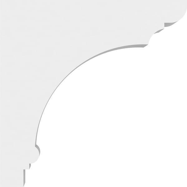 Ekena Millwork Standard Hughes Architectural Grade PVC Bracket, 2"W x 7"D x 7"H - BKTP02X07X07HUG