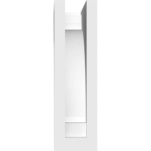 Ekena Millwork Standard Hughes Architectural Grade PVC Bracket, 2"W x 7"D x 7"H - BKTP02X07X07HUG