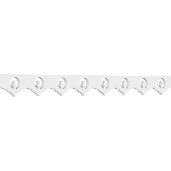 Ekena Millwork Gibralter Architectural Grade PVC Running Trim, 4"H x 5/8"P x 48"L - RUNP04X0625X48GIB