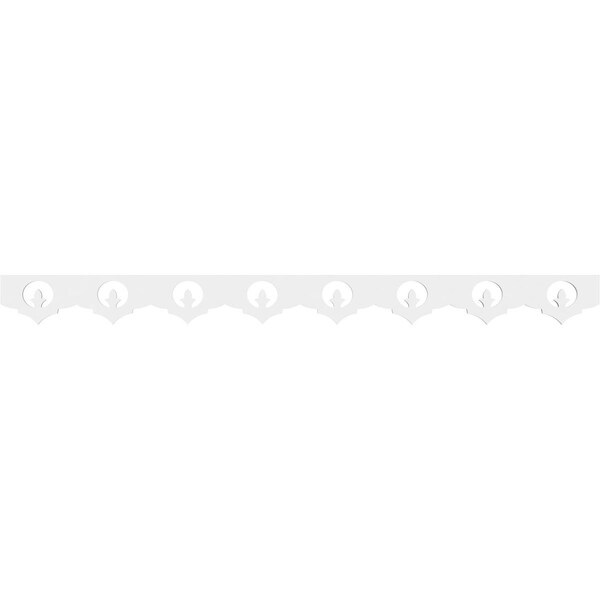 Ekena Millwork Gibralter Architectural Grade PVC Running Trim, 4"H x 5/8"P x 48"L - RUNP04X0625X48GIB