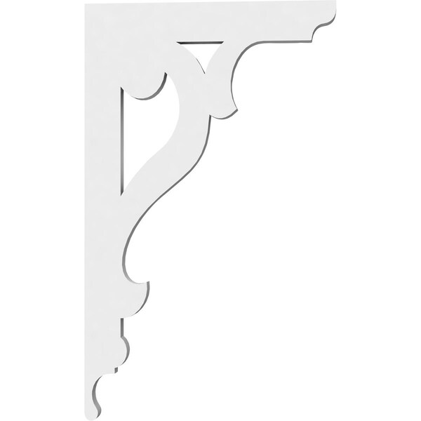 Ekena Millwork Brontes Architectural Grade PVC Bracket, 5/8"W X 6"D X 10"H - BKTP01X06X10BR