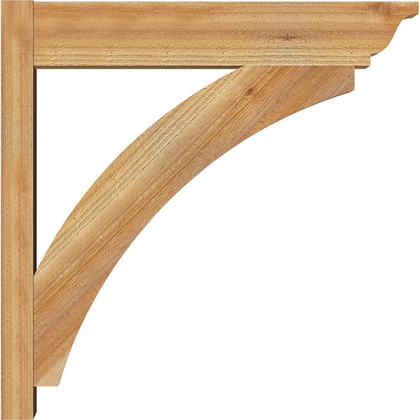 Ekena Millwork Thorton Rough Sawn Traditional Outlooker, Western Red Cedar, 6"W x 26"D x 26"H - OUT06X26X26THR01RWR