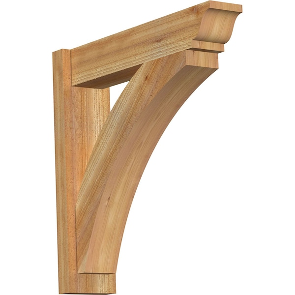 Ekena Millwork Thorton Rough Sawn Traditional Outlooker, Western Red Cedar, 6"W x 26"D x 26"H - OUT06X26X26THR01RWR