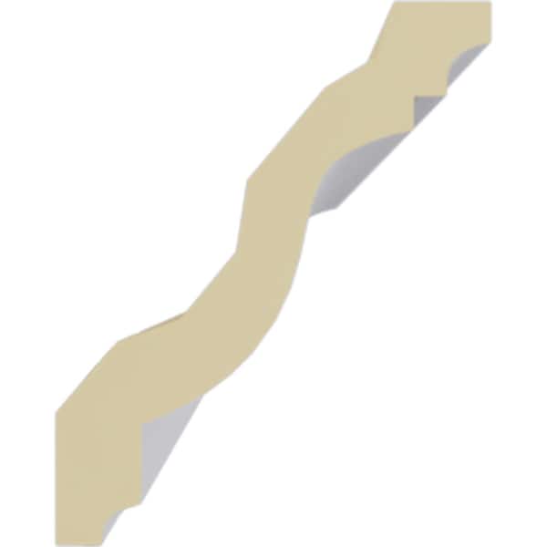 Ekena Millwork 5"H x 4"P x 6 3/8"F x 94 1/2"L Edwards Smooth Crown Moulding - MLD04X05X06ED