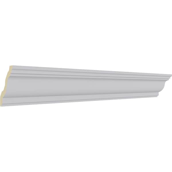 Ekena Millwork 5"H x 4"P x 6 3/8"F x 94 1/2"L Edwards Smooth Crown Moulding - MLD04X05X06ED