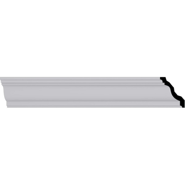 Ekena Millwork 5"H x 4"P x 6 3/8"F x 94 1/2"L Edwards Smooth Crown Moulding - MLD04X05X06ED