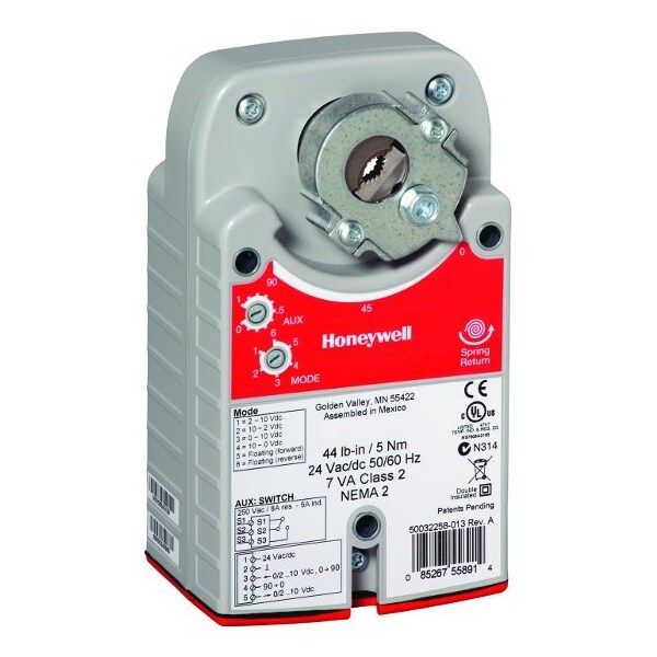 Honeywell 44in-lb Zelix 24v Modulating w/ Aux Sw - MS7505A2130