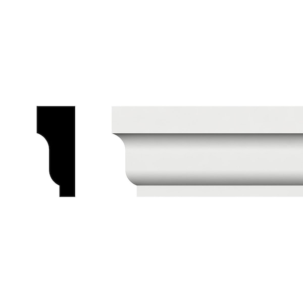 Ekena Millwork WM210 - 1 5/8"H x 5/8"P x 96"L Shingle Moulding, PVC - WM210X96SWPV