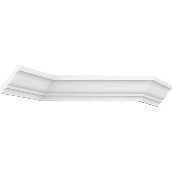Ekena Millwork WM49 - 3"H x 2 1/8"P x 3 5/8"F x 96"L Crown Moulding, PVC - WM49X96SWPV