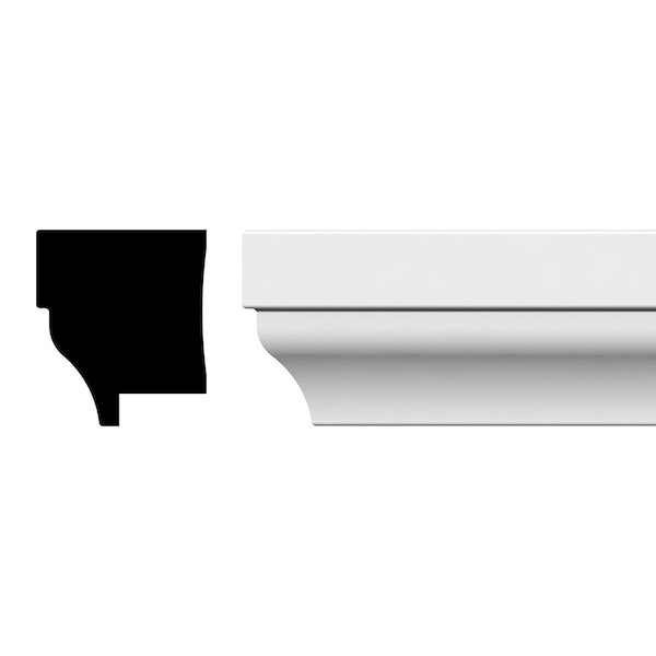 Ekena Millwork 1 3/8"H x 1 1/4"P x 96"L Back Band Moulding, PVC - MLD00X00X96BBSWPV