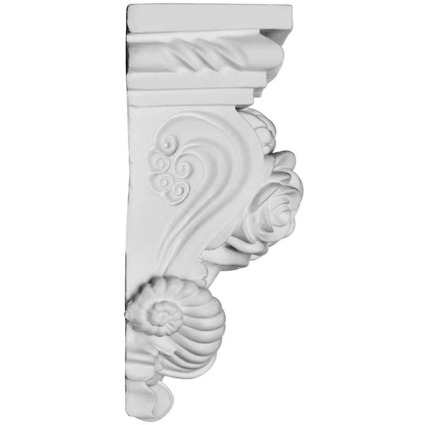 Ekena Millwork 3 7/8"W x 2 1/4"D x 5 3/4"H Rose Corbel - COR04X02X06RO