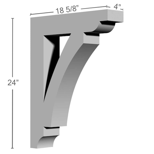 Ekena Millwork 4"W x 18 5/8"D x 24"H Richmond Bracket - BKT04X18X24RI