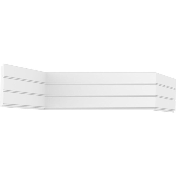Ekena Millwork 7 1/4"H x 5/16"P x 96"L Reversible Bead/Nickel Gap Wainscot Moulding, PVC - MLD05X01X96RBSWPV
