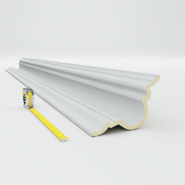 Ekena Millwork 7 1/4"H x 7 1/8"P x 9 7/8"F x 94 1/2"L, Devon Smooth Crown Moulding - MLD07X07X09DE
