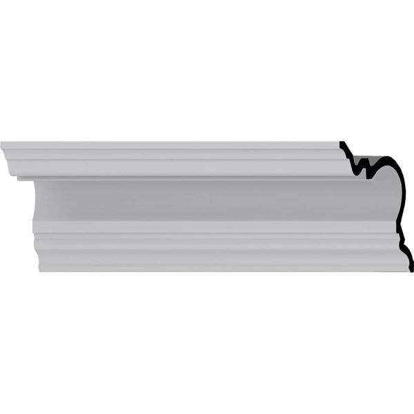 Ekena Millwork 7 1/4"H x 7 1/8"P x 9 7/8"F x 94 1/2"L, Devon Smooth Crown Moulding - MLD07X07X09DE